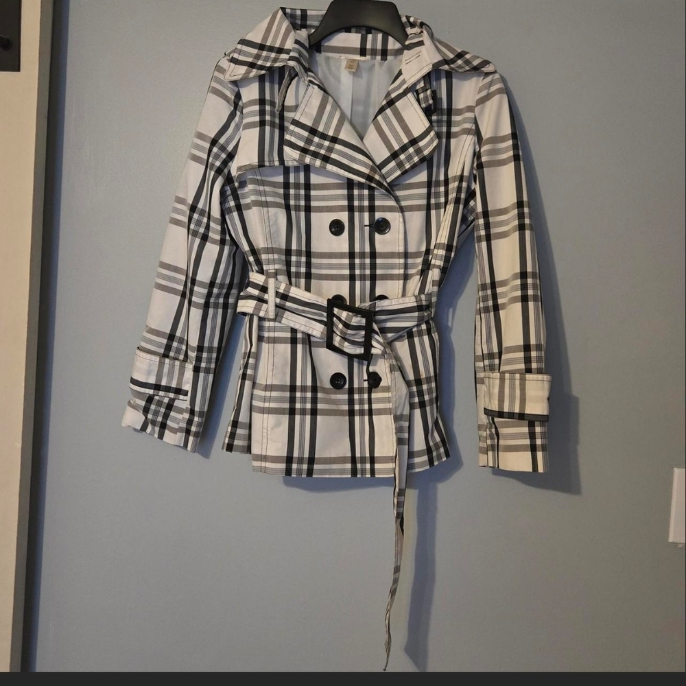 Plaid Double-Breasted Women's Jacket